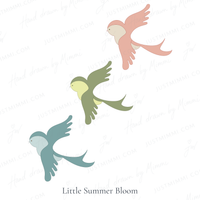 Birdsong hand-drawn illustration by Justmimmi