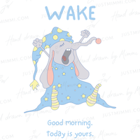 WAKE hand-drawn illustration by Justmimmi