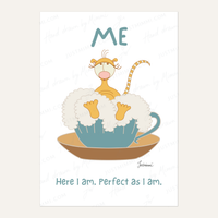 ME poster with hand-drawn illustration by Justmimmi