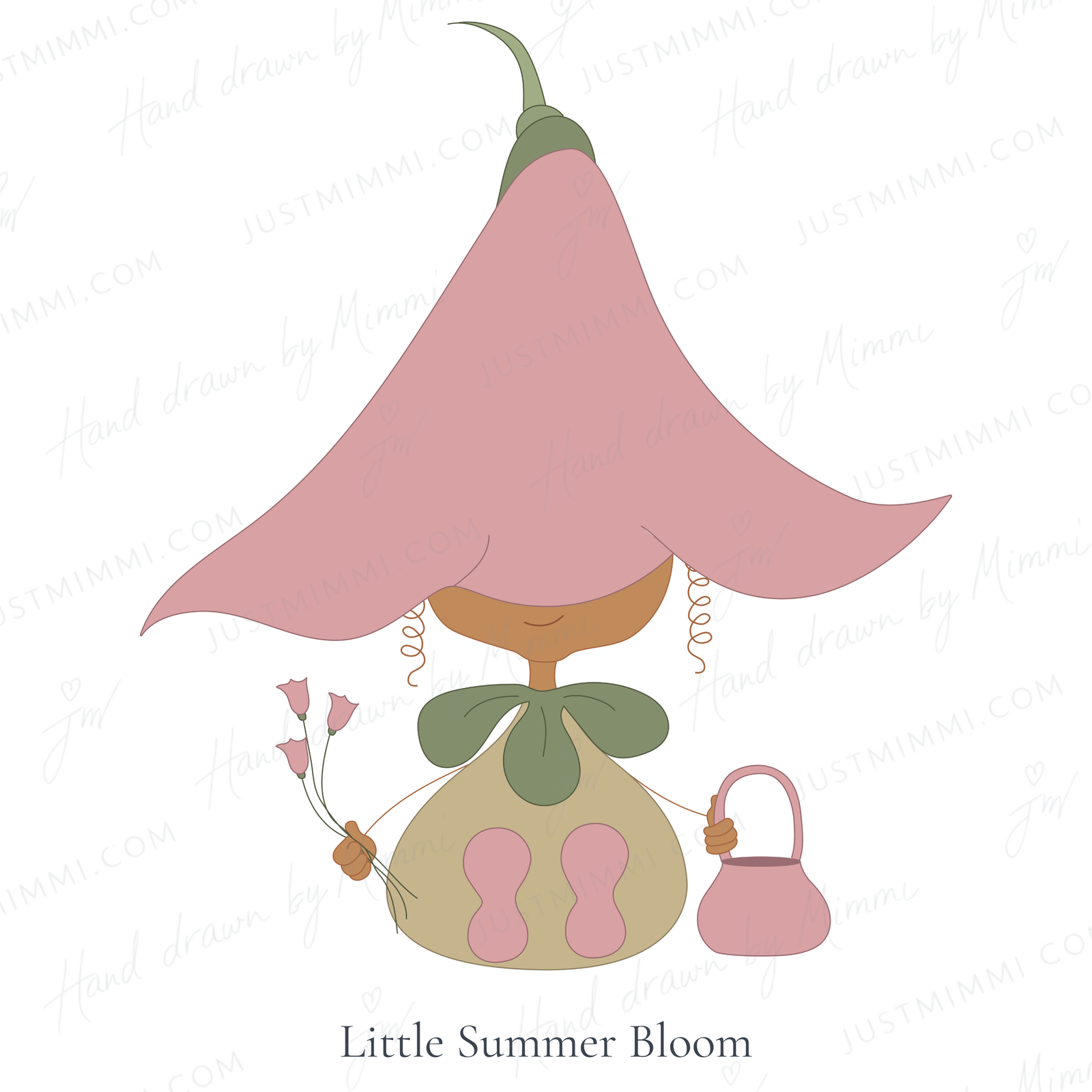 Twinflower hand-drawn illustration by Justmimmi
